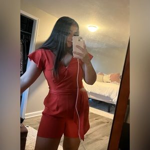 Bright Orange Romper